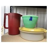 3 Pcs - Tupperware Pitcher - Bowl - Pie Holder