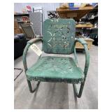 Vintage Metal Lawn Rocking Chair