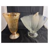 Fan Vase & Iridescent Vase