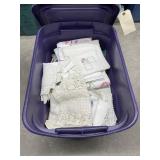 Kitchen Towels - Doilies & More in Plastic Bin