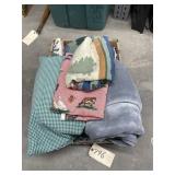 Box of Fabric - Towels & Blanket