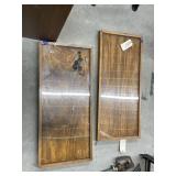2 - Wooden Display Cases w/Glass Front