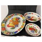 5 Pcs - Granite Plates - Serving Tray - Bowl
