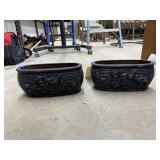 2 - Cast Iron Planters