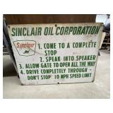 Sinclair Single Sided Metal Sign 26"x19"