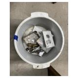 Plastic Bucket w/Screws - Metal Brackets & More