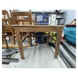 Wood Side Table 23"L x 18"W x 18"H