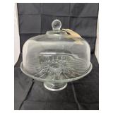 Large Glass Cake Stand w/Lid