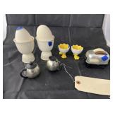7 Pcs - Salt/Pepper Set & Egg Holders & Egg