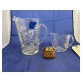 Glass Pitcher & Small Glass Pitcher