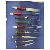 9 Pcs - Flatware & Kitchen Utensils