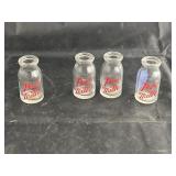 4 Pcs - Mini Milk Bottles