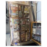 Wooden Display Case w/Vintage Boomers