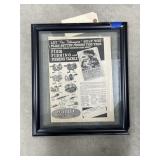 Framed Fishing Advertisement