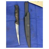 Straight Blade Knife in Plastic Sheath