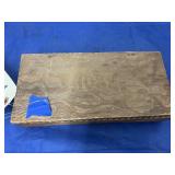 Wooden Box w/Figurines - Zippo Lighter & More