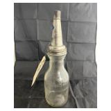 Glass Jar w/Oil Spout 1 Qt