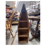 Wooden Boat Wall Shelf 40"H
