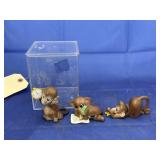 3 - Joseph Originals Monkey Figurines