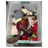 Assorted Christmas Dï¿½cor & More in Plastic Bin