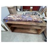 Wooden Bench w/Pad 42"L x 14"W x 19"H