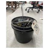 Plastic Bucket w/Pipe - Fittings - Clamping Bars