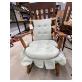Wood Rocking Chair w/Cushions