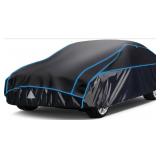 Hail Protector Car Cover, Multi-Layered, Black/Blu