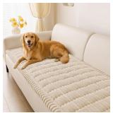 Couch Seat Cover for Pet, Faux Fur in Apricot, For