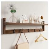 Ambird 29" Length Shelf with 5 Hooks, Entry Coat