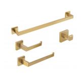 Bagnolux 4 Piece Gold Stainless Steel Bathroom To