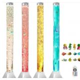 Calover 4 Ft Silver Sensory Bubble Tube Floor Lamp