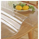 3 Ct Round Table Protector (2) 20", Clear 2mm Thi