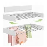 Wall Mounted Clothes Drying Rack 40" Foldable Lau