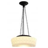 14" Century Milk White Glass Pendent Light, Large