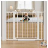 Cumbor Safety Gate - 30.5x29.7-40.6" - White, Swi