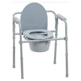 Drive Medical Folding Steel Bedside Commode Chair,