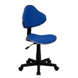 Flash Furniture Blue Armless Swivel Office Chair,