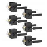 Asiderma 6 Pack Black Privacy Interior Door Handle