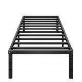 Metal Platform Bed Frame, 14" Tall, Twin Size, Bl