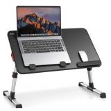 Laptop Desk Table with Foldable Legs, Black/Silver