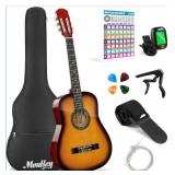 Moukey Practice 38" Acoustic Guitar, Comes With C