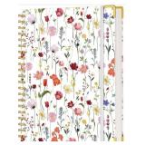 2 Ct Journal Lot- (1) Floral Spiral Journal, Gold