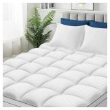 BSQ Technology Mattress Topper, White 78"x 80"x