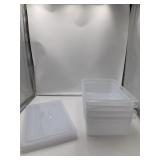 5 Pack 20.5" x 12.5" x 6" Clear Plastic Totes W