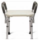 Medline Bath Bench, Shower Seat with Padded Armres
