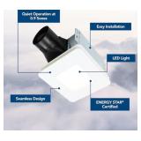 Broan NuTone 0.9-Sone 60-CFM White Lighted Bathroo