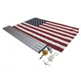 15 Ft. Silver Flag Pole with Hardware/Pulley/Rope