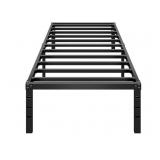 Metal Platform Bed Frame, 18" Tall, Twin Size, Bl