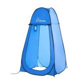Wolfwise Pop Up Shower/Privacy Tent, Portable, Blu